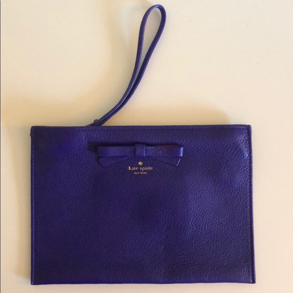 Kate Spade leather clutch with bow detail